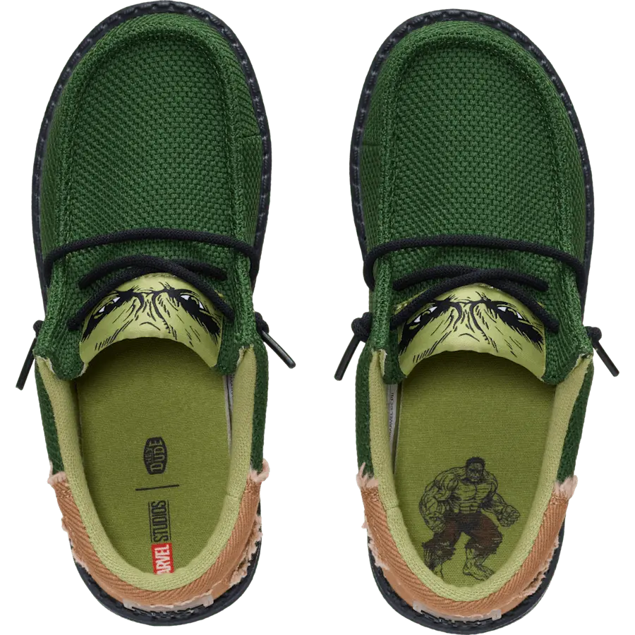 Marvel Studios x HeyDude Wally Funk Hulk Youth - Crocs - Image 3